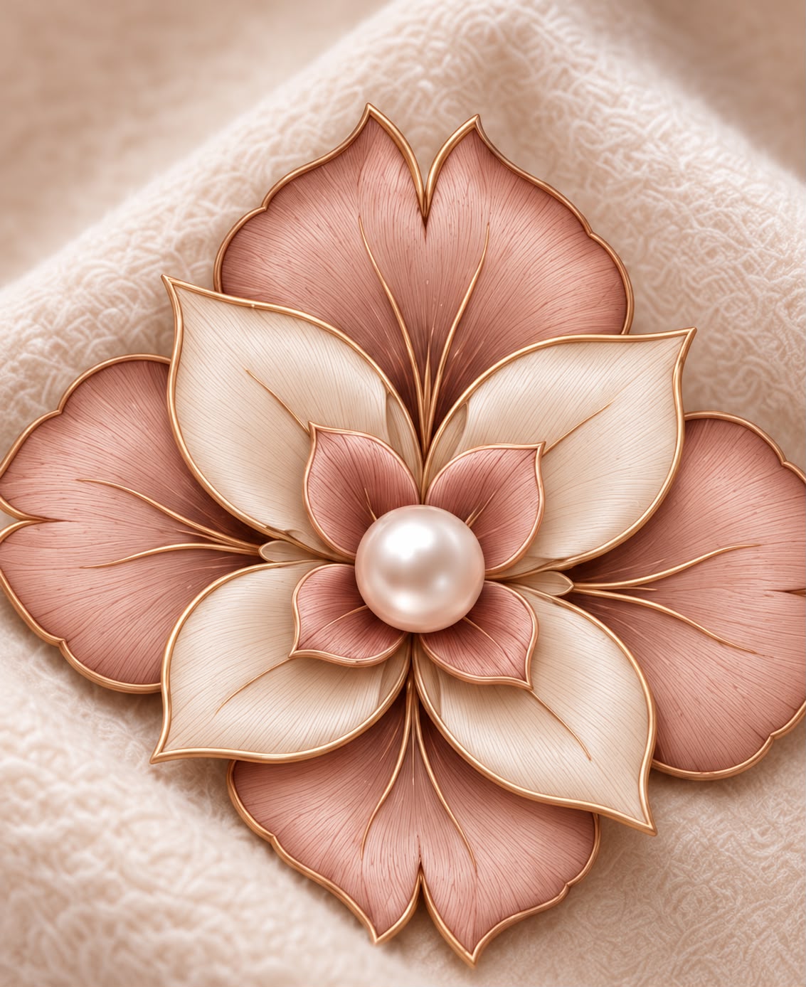 BUSHRA ATELIER signature pearl flower